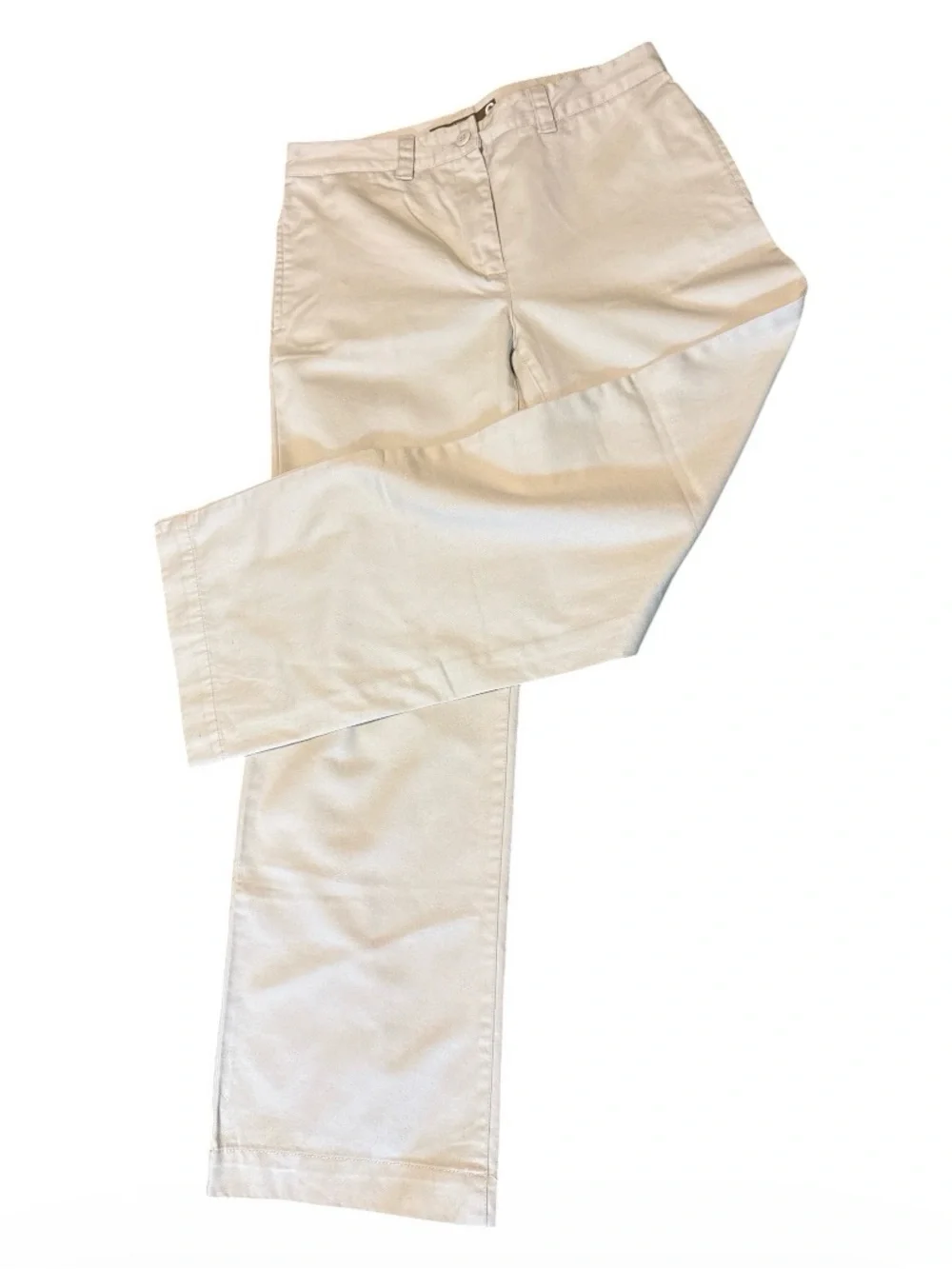 J.Crew Broken-In Boyfriend Chino Pants Sz P6 White Cream 100% Cotton Petite NWOT